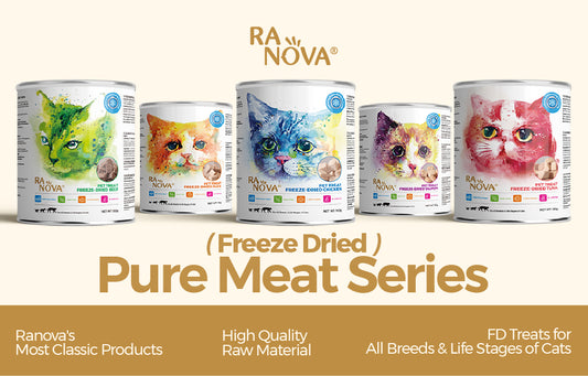 FCL RANOVA Freeze Dried Cat Treats Raw Food 40 Cans